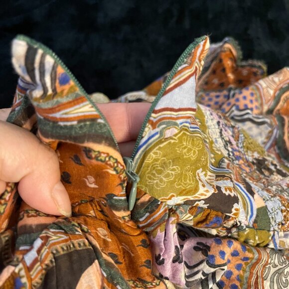 CHUFY Jag Skirt Soumy Olive Silk Blend Mini NWT M - Picture 10 of 11